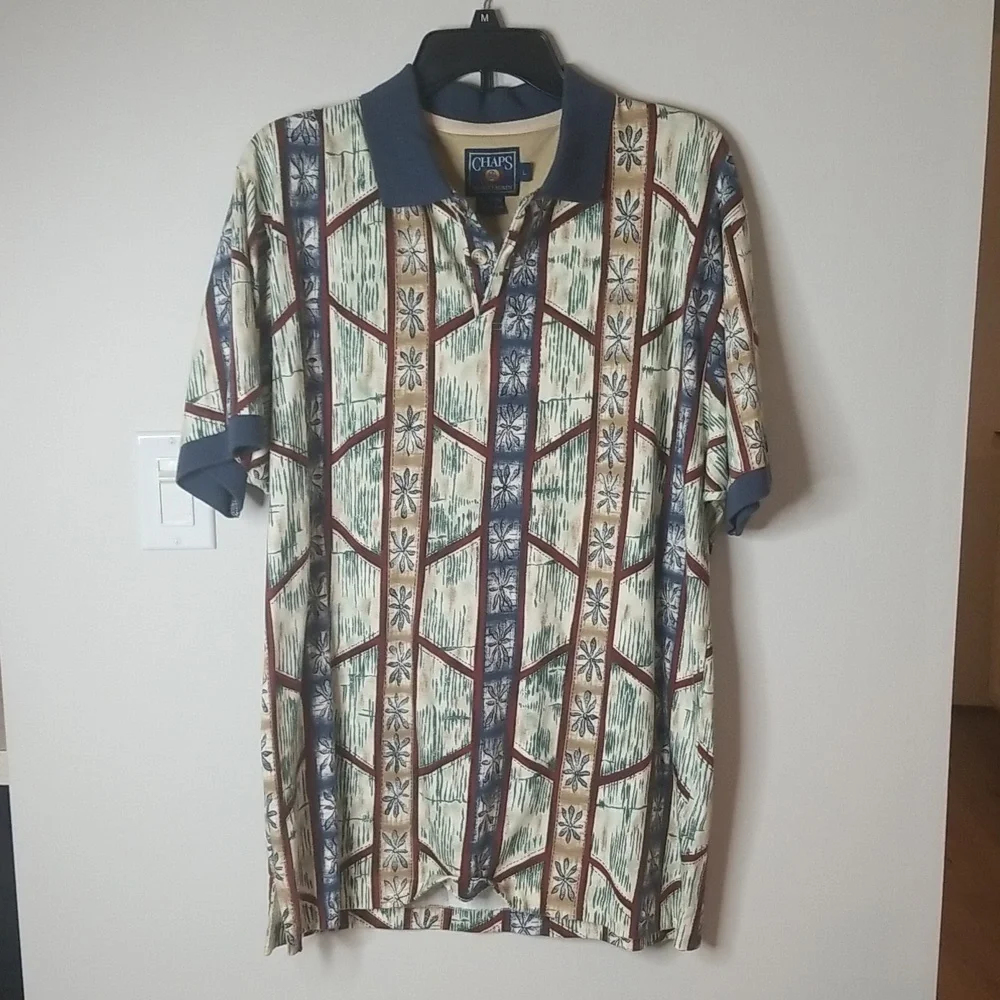 Chaps Ralph Lauren Mens shortsleeve polo shirt sz Large
